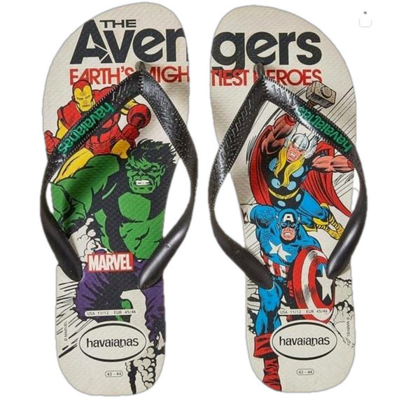 Havaianas Men's AVENGERS Flip-Flop, Beige, 9/10 US IR41/42 EU NWT - Picture 1 of 10